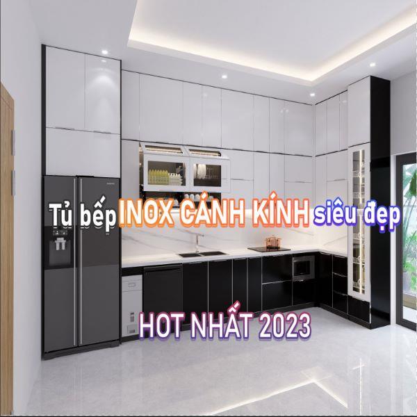 Top mẫu tủ bếp inox cánh kính Hot nhất 2023|Nội thất Nguyễn Kim
