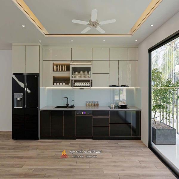 50+ mẫu tủ bếp inox cánh kính cường lực đẹp, hiện đại | Nội thất Nguyễn Kim
