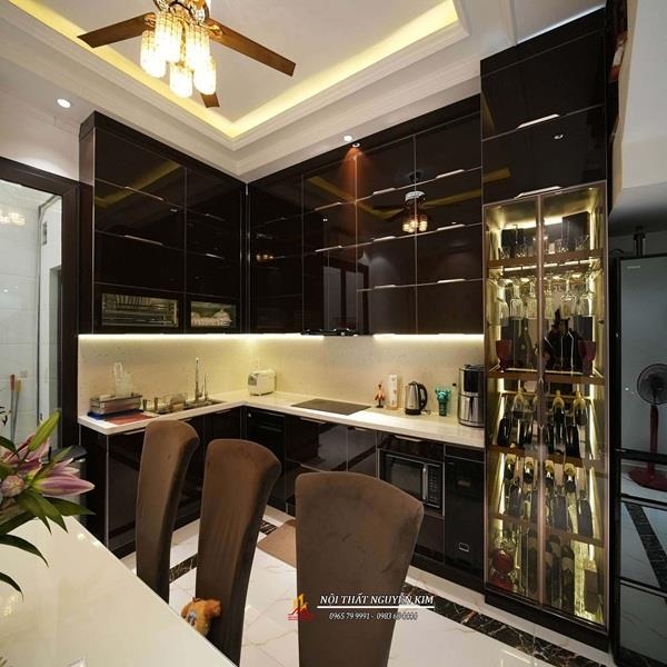 Top mẫu tủ bếp inox cánh kính Hot nhất 2025 | Nội thất Nguyễn Kim