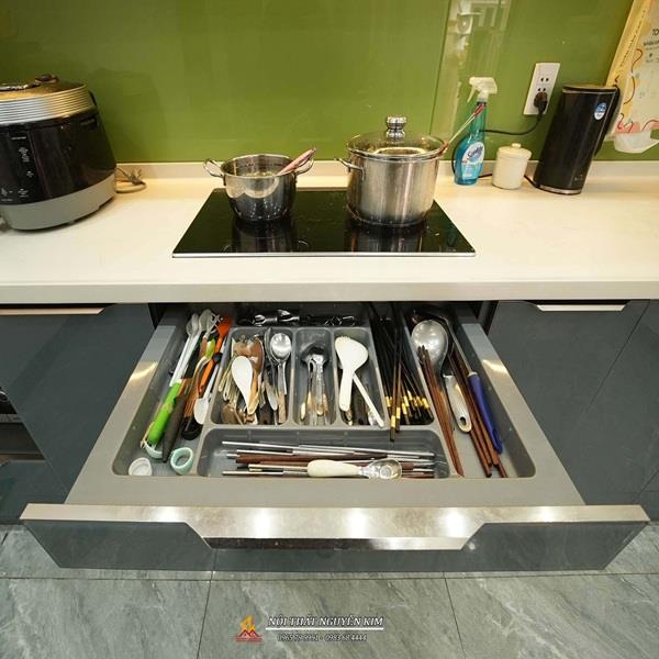 Khay chia thìa dĩa Eurogold cho tủ bếp inox nhà chị Phương, Cát Hải, Hải Phòng