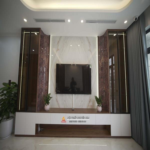 Bàn giao full nội thất Phòng khách kinh phí 150 triệu nhà anh Hiếu, Phú Xuyên