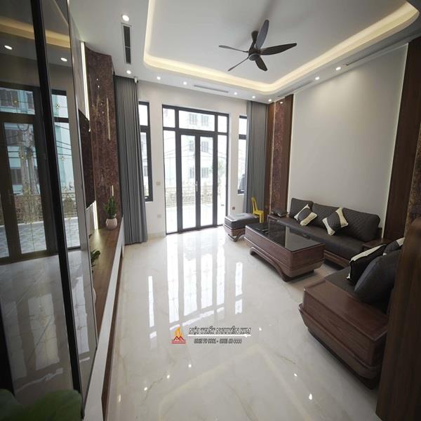 Công trình full nội thất biệt thự mái Nhật nhà anh Hiếu, Phú Xuyên, Hà Nội