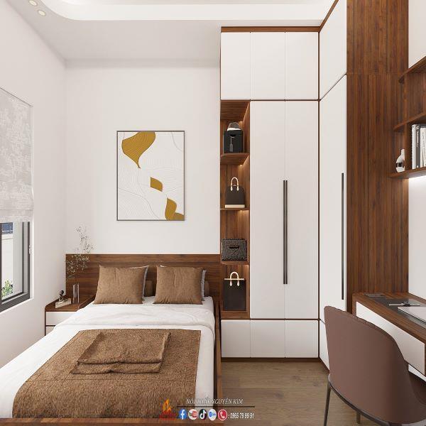 Thiết kế phòng ngủ hiện đại cho căn biệt thự gia đình cô Hằng, Hà Đông